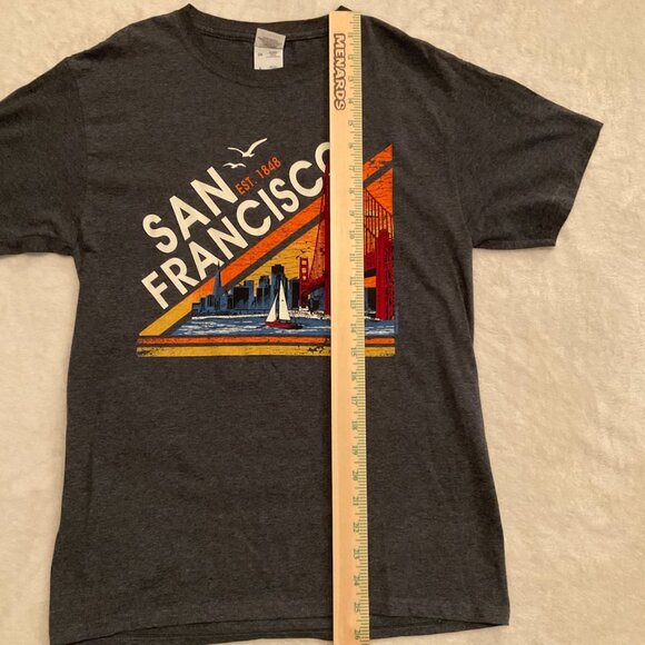 San Francisco Golden Gate Bridge Tee Shirt Grey Mens Size Small - Picture 6 of 7